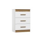 Ver imagem 5 de Cômoda Quarto Infantil Ternura 3 Gavetas Flex Peternella: Branco Flex