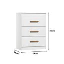 Ver imagem 7 de Cômoda Quarto Infantil Ternura 3 Gavetas Flex Peternella: Branco Flex