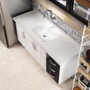 Ver imagem 2 de Pia de Cozinha Mármore Sintético 150x55cm Multimóveis CR20481