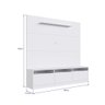 Rack com Painel para Sala com 3 Portas e 1 Prateleira 1,80 M Cor:branco - 3