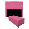 Kit Cabeceira e Calçadeira Liz P02 90 cm Solteiro Corano Pink - ADJ Decor - 2