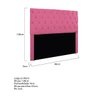 Kit Cabeceira e Calçadeira Liz P02 90 cm Solteiro Corano Pink - ADJ Decor - 4