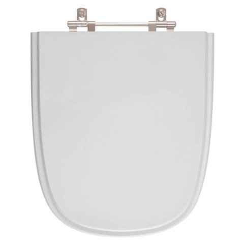 Assento Sanitário Tampa de Vaso Madeira Mdf Laqueado Ibiza para Bacia Incepa 6lpf - Cinza Claro