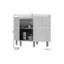 Ver imagem 3 de Módulo Cozinha Henn Connect Balcão Canto Oblíquo c/ 1 Porta s/ Tampo Duna/Cristal