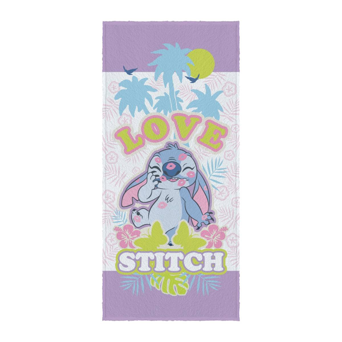 Toalha Banho Stitch Felpuda Estampada Personagem Algodão 60x120cm