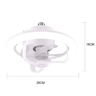 Ventilador e Luminária de Teto Rotação 360° Automatica 50w - 2