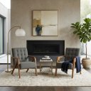 Ver imagem 4 de Kit 2 Poltronas Decorativas Sala com Base em Madeira Retro