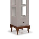 Ver imagem 3 de Cristaleira 1 Porta e Laterais em Vidro 3 Prateleiras 60110 Linz Móveis - off White/Imbuia Glazer