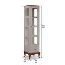 Ver imagem 4 de Cristaleira 1 Porta e Laterais em Vidro 3 Prateleiras 60110 Linz Móveis - off White/Imbuia Glazer