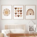 Ver imagem 2 de Kit 3 Quadros Decorativos Infantil - Boho Esperança NO2 - 30x40 - Moldura Madeira