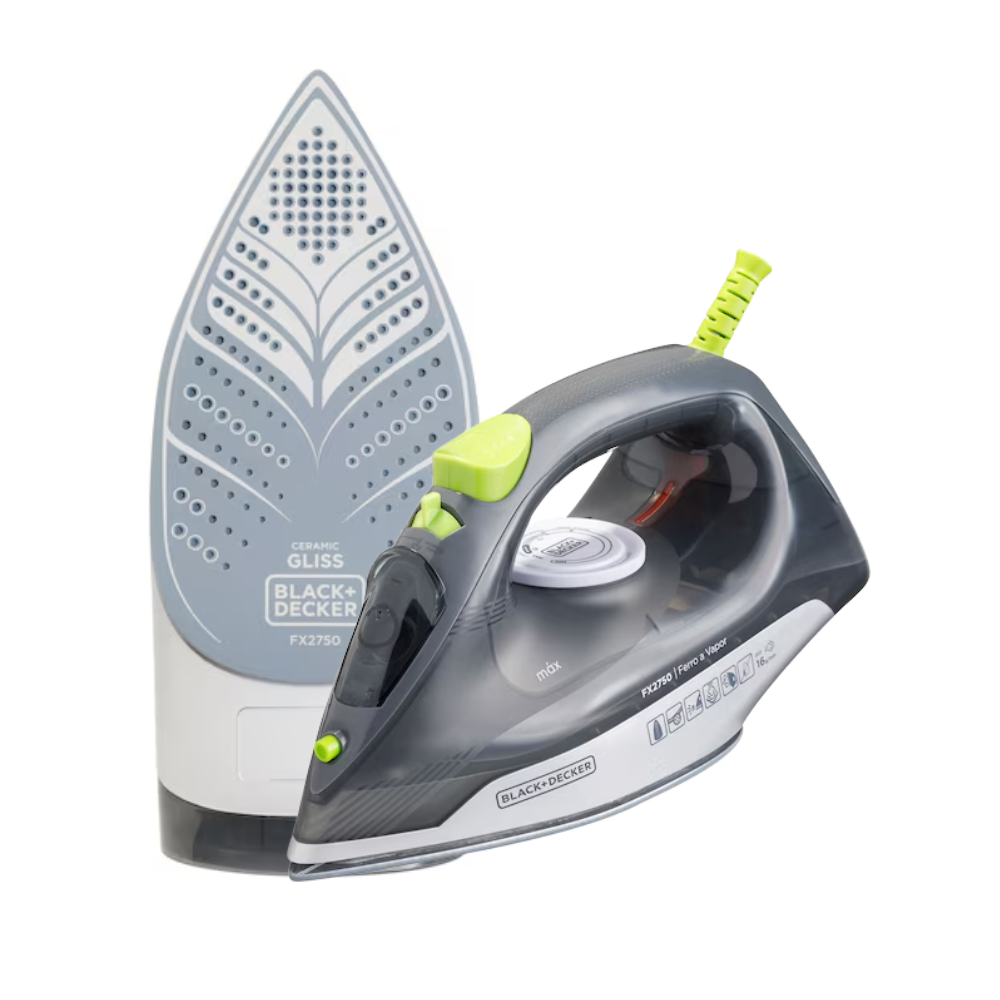 Ferro de Passar Roupa Vapor Vertical Base Cerâmica 127v Black Decker ...