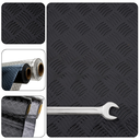 Ver imagem 1 de Piso Relevo Moeda 1mm Pvc Emborrachado Antiderrapante 1x12 Cor:buspreto