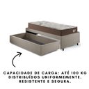 Ver imagem 3 de Base Box Cama Solteiro Sapateira Linho Bege e Colchão Relax Adorabile Ecoflex 88x188