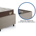 Ver imagem 2 de Base Box Cama Solteiro Sapateira Linho Bege e Colchão Relax Adorabile Ecoflex 88x188