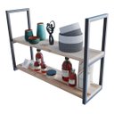 Ver imagem 1 de Estante Suspensa Industrial 80x50x20cm Preta Para Banheiro Technox