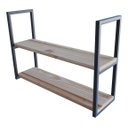 Ver imagem 5 de Estante Suspensa Industrial 80x50x20cm Preta Para Banheiro Technox