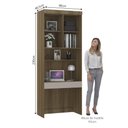 Ver imagem 3 de Bancada de Estudos Modulada 90cm 1 Porta e 1 Gaveta Paris Luciane Móveis