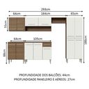 Ver imagem 4 de Armário de Cozinha Completa 293cm Rustic/Branco Emilly Madesa 10