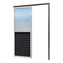 Ver imagem 1 de Porta Correr Suspensa Meia Veneziana Meia Vidro Dir L.25 Mix Preta 210x70 Brimak