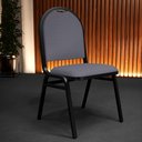 Ver imagem 7 de Kit 10 Cadeiras Hoteleiras Auditório Empilhável Sintético M23 Cinza - Mpozenato