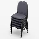 Ver imagem 5 de Kit 10 Cadeiras Hoteleiras Auditório Empilhável Sintético M23 Cinza - Mpozenato