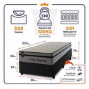 Ver imagem 3 de Cama Box Baú Preston 96x203 com Molas Ensacadas King House