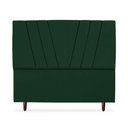 Ver imagem 2 de Cabeceira Estofada Casal Belgica 140cm Suede Verde