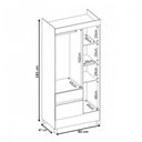 Ver imagem 4 de Guarda-roupa Wind 3 Portas Branco/rosa/branco - Demóbile
