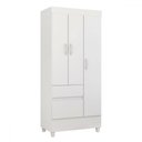 Ver imagem 2 de Guarda-roupa Wind 3 Portas Branco/rosa/branco - Demóbile