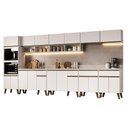 Ver imagem 5 de Cozinha Atlanta Pilot 19 Portas 4 Gavetas MDF-MDP 390cm Branco Móveis Carraro