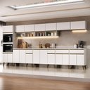 Ver imagem 1 de Cozinha Atlanta Pilot 19 Portas 4 Gavetas MDF-MDP 390cm Branco Móveis Carraro