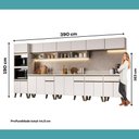 Ver imagem 2 de Cozinha Atlanta Pilot 19 Portas 4 Gavetas MDF-MDP 390cm Branco Móveis Carraro