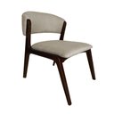 Ver imagem 2 de Kit 4 Cadeiras Kethellen Premium com 3 Banquetas Ana em Madeira Maciça Castanho Linho Bege