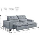 Ver imagem 3 de Sofá Retrátil e Reclinável Orion 1,80m 02 Lugares Mola Ensacada Txr