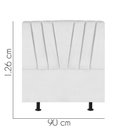 Ver imagem 2 de Cabeceira Estofada Bélgica 90cm Solteiro Para Cama Box Quarto Suede Branco - Gat Magazine