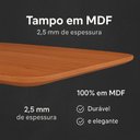Ver imagem 3 de Mesa de Jantar para 8 Lugares Retangular 2,10 X 1,0 M Tampo de Mdf Helena Cimol Cinamomo