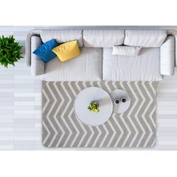Tapete de Sala Quarto Raschel 2,00x1,50 Macio Omã Premium: Cinza/Geométrico - 1