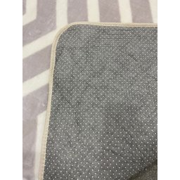 Tapete de Sala Quarto Raschel 2,00x1,50 Macio Omã Premium: Cinza/Geométrico - 3