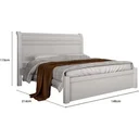 Ver imagem 3 de Cama Casal 187 com Detalhe na Cabeceira e Pés Reforçados de Madeira 100% Mdf:neve