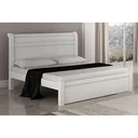 Ver imagem 1 de Cama Casal 187 com Detalhe na Cabeceira e Pés Reforçados de Madeira 100% Mdf:neve
