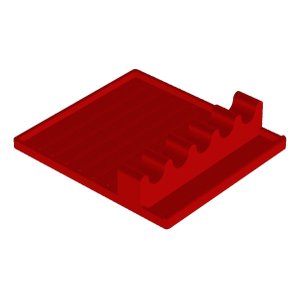 Suporte de Apoio para 5 Talheres para Bancada de Cozinha - Vermelho
