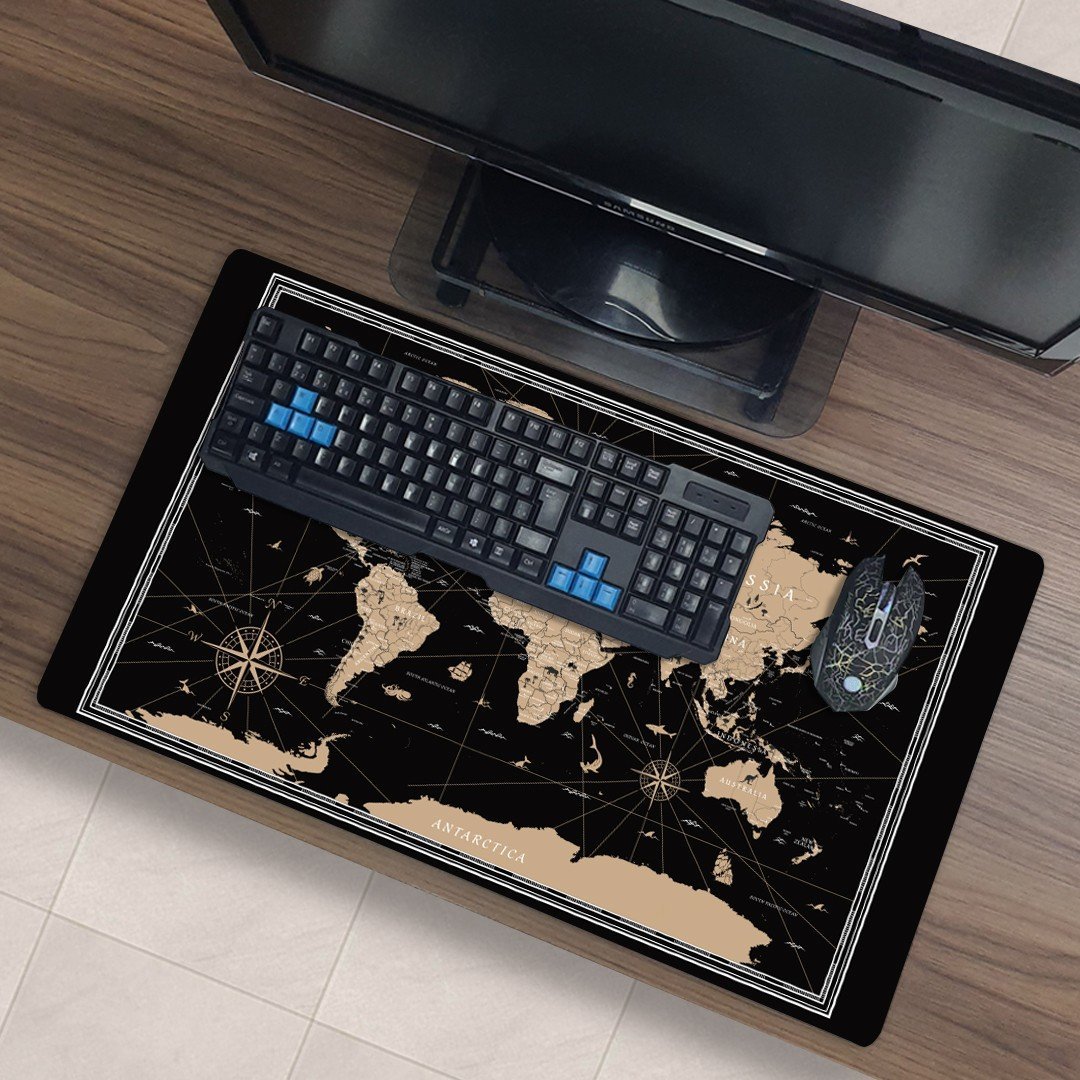 Mouse Pad Gamer Mapa-Múndi - 1