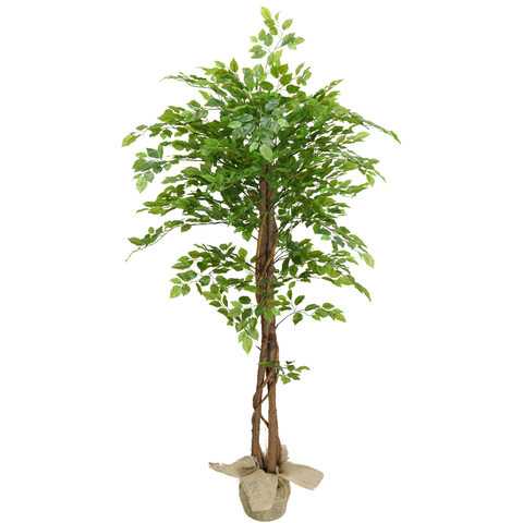Arvore Planta Artificial Grande Fícus Premium Verde 1,86mt