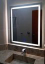 Ver imagem 2 de Espelho Retangular Grande Jateado com Led 60x80 4mm, Decoração, Banheiro, Maquiagem:led Branco Neutr