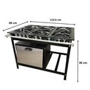Ver imagem 3 de Fogão 6 Bocas Cefaz com Forno Linha Gold Baixa Pressão CFZG-135