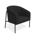 Ver imagem 2 de Poltrona Sala Industrial Alta Preto Stella Suede D03 - D’Rossi