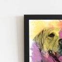 Ver imagem 2 de Quadro Cachorro Labrador Tinta Aquarela Moldura 30x40cm