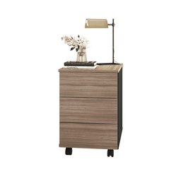 Gaveteiro Volante 3 Gavetas Pandin Home Office - Walnut - 2