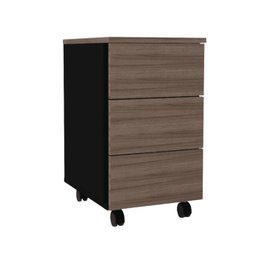 Gaveteiro Volante 3 Gavetas Pandin Home Office - Walnut - 1