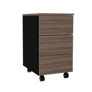Gaveteiro Volante 3 Gavetas Pandin Home Office - Walnut